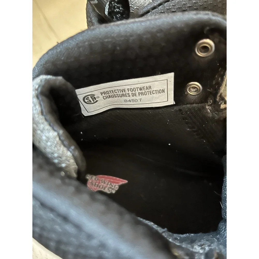 Red Wing Women's Tradesman, 6‎ Inch Safety Toe, Waterproof, Size 7.5 Black  3542